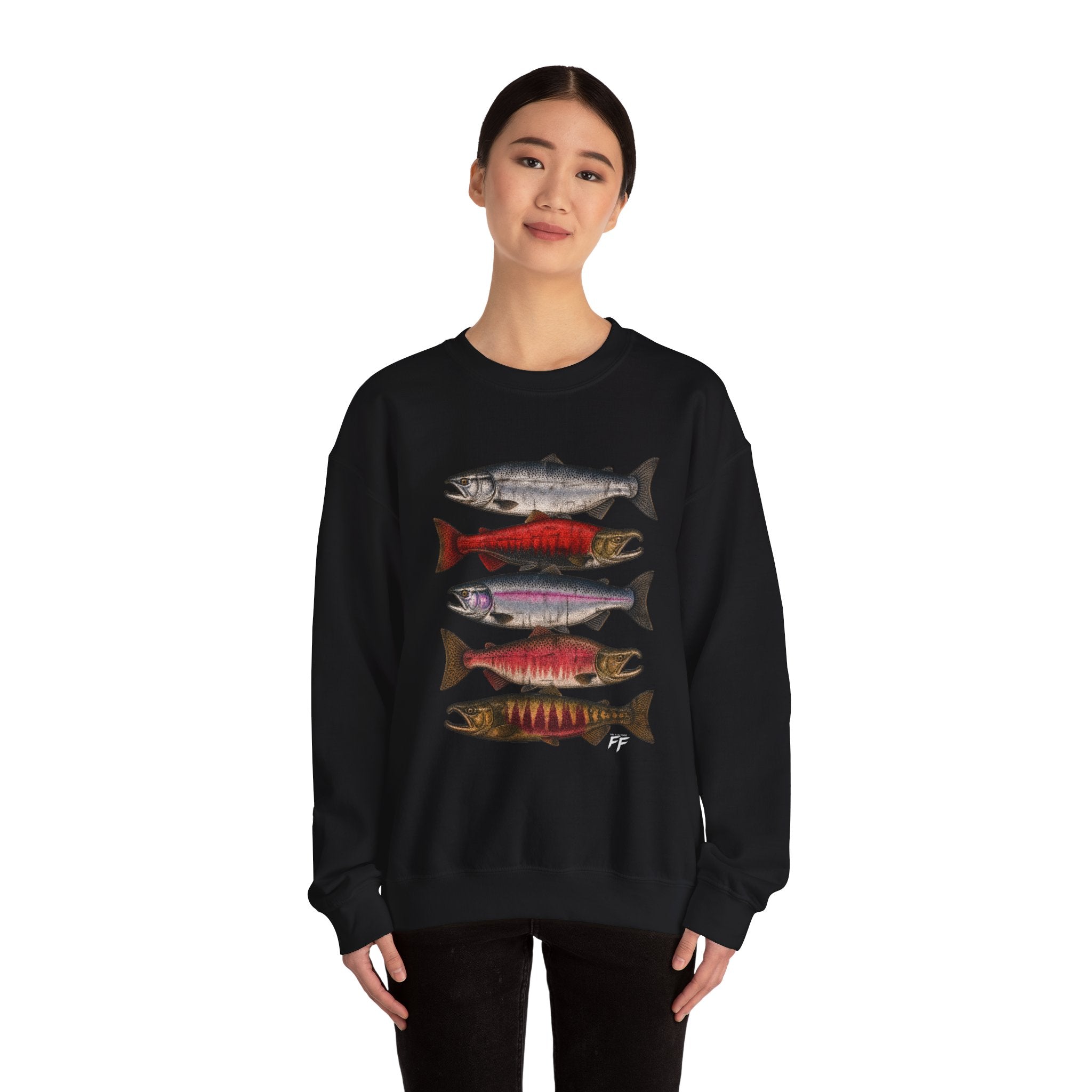 Wild salmon. Real grit. Crewneck Sweatshirt