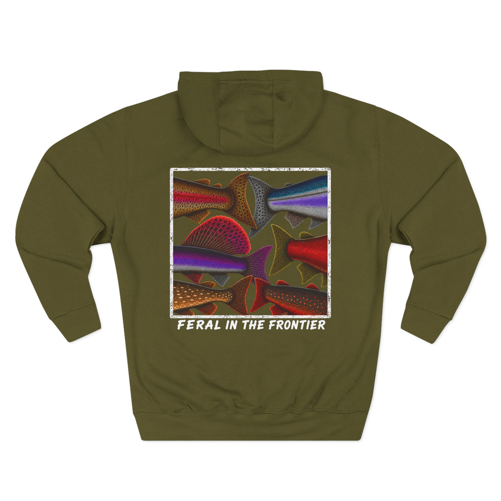 Fish Tails Three-Panel Fleece Hoodie