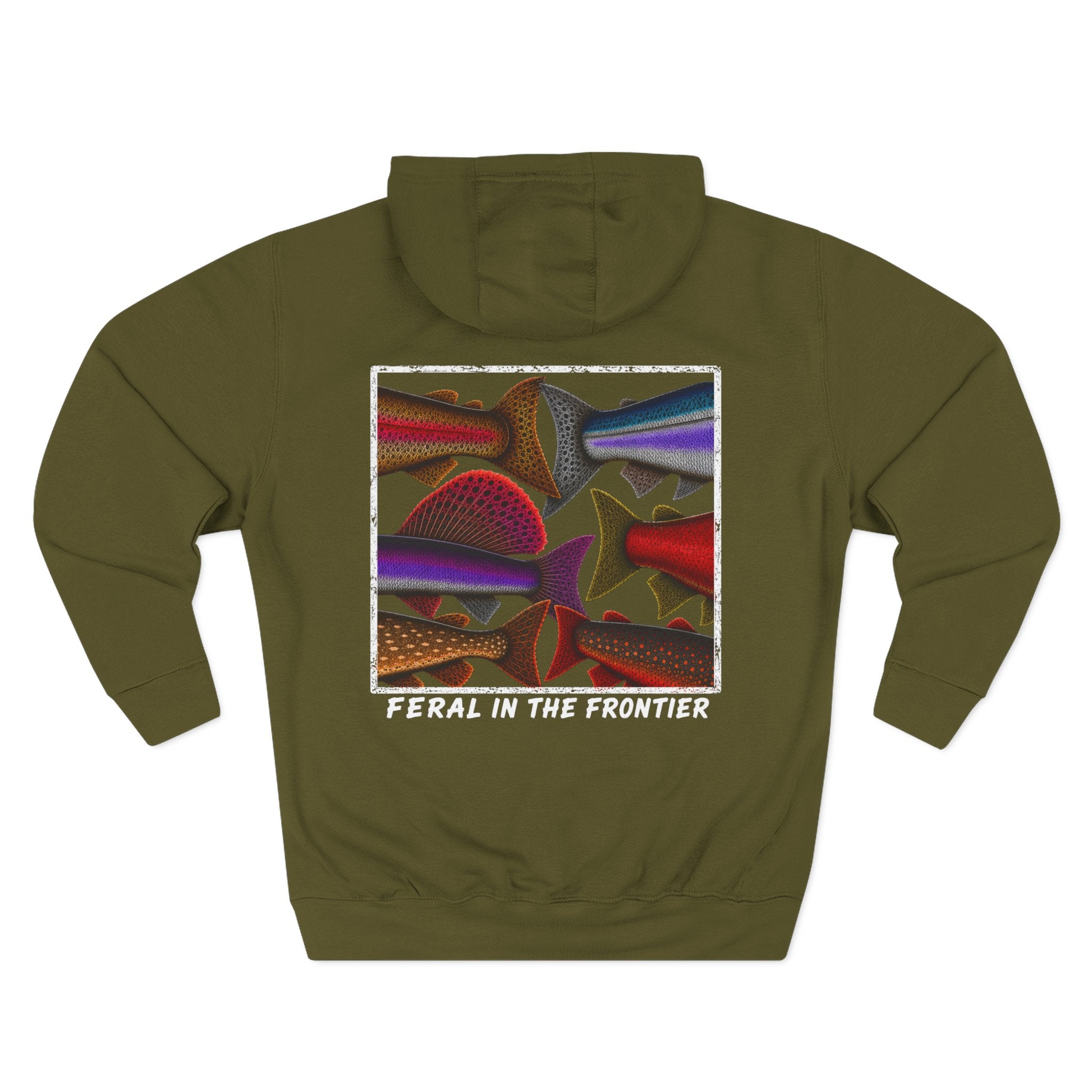 Fish Tails Three-Panel Fleece Hoodie
