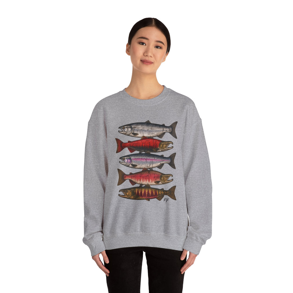 Wild salmon. Real grit. Crewneck Sweatshirt