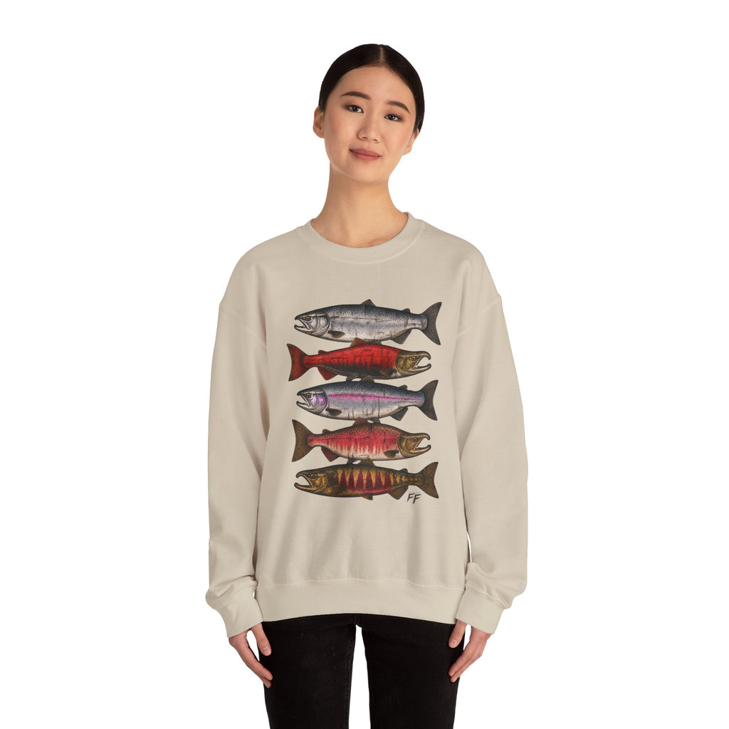 Wild salmon. Real grit. Crewneck Sweatshirt
