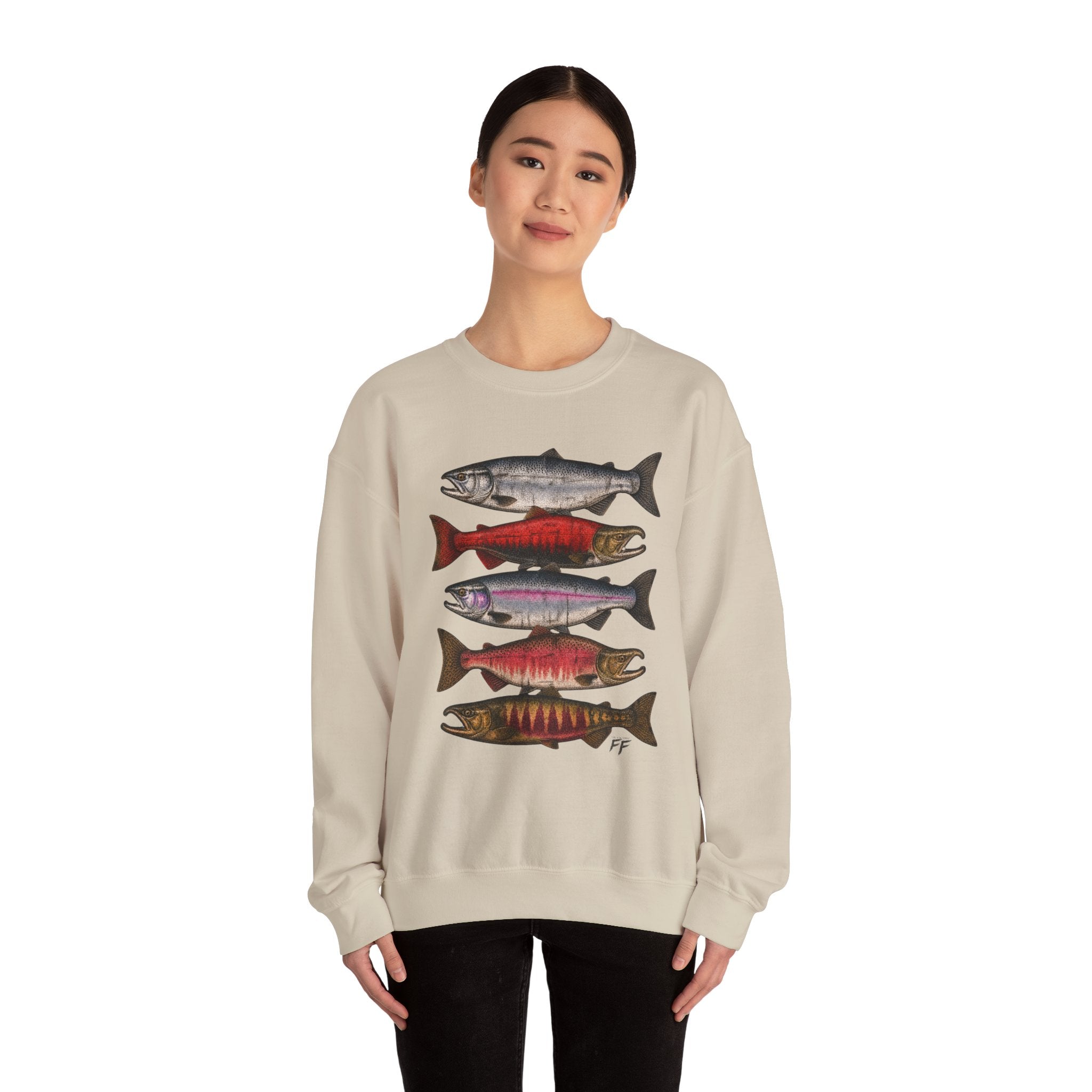 Wild salmon. Real grit. Crewneck Sweatshirt