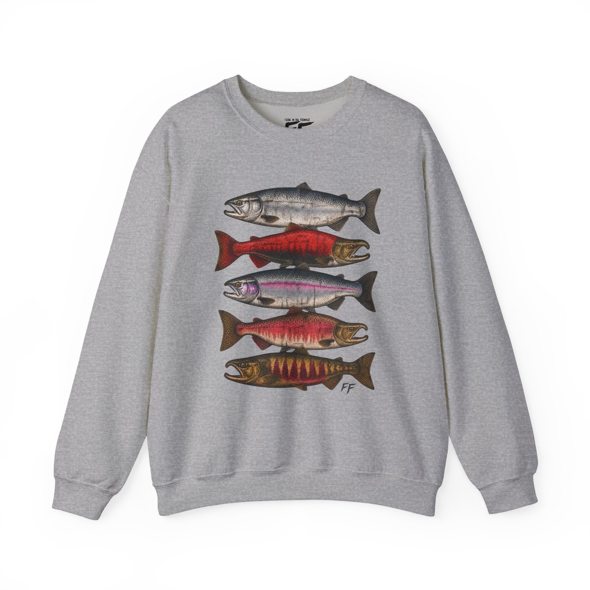 Wild salmon. Real grit. Crewneck Sweatshirt