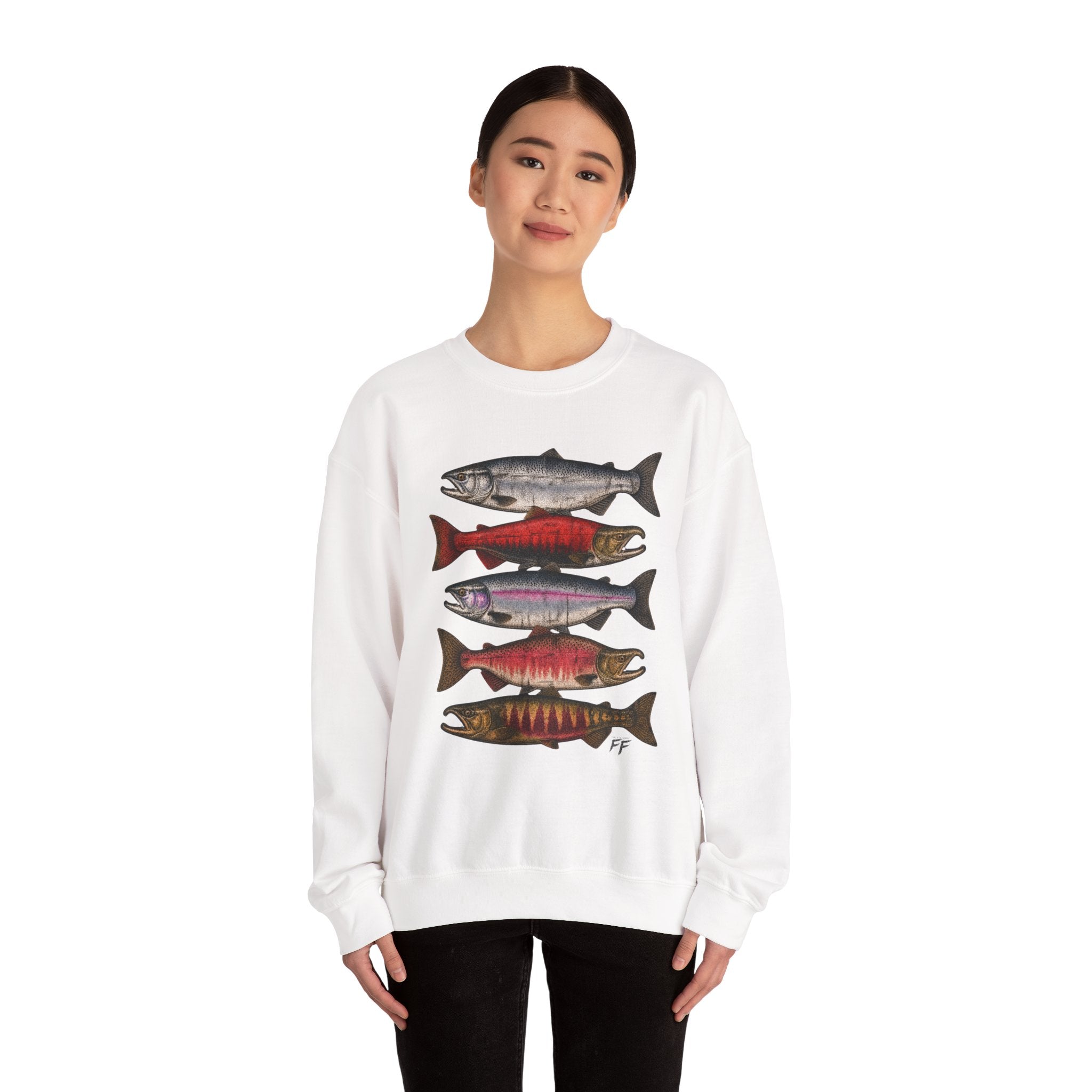Wild salmon. Real grit. Crewneck Sweatshirt