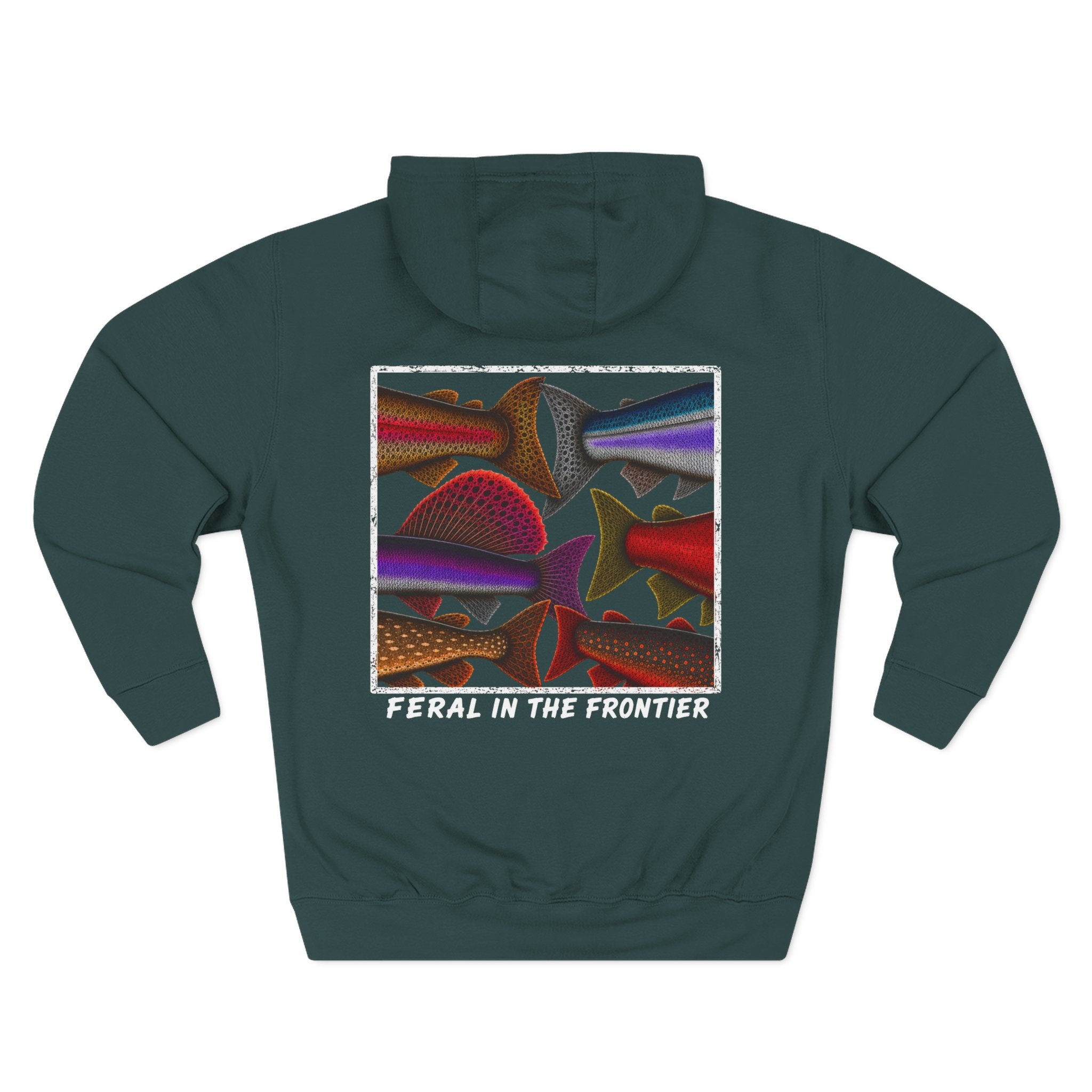 Fish Tails Three-Panel Fleece Hoodie