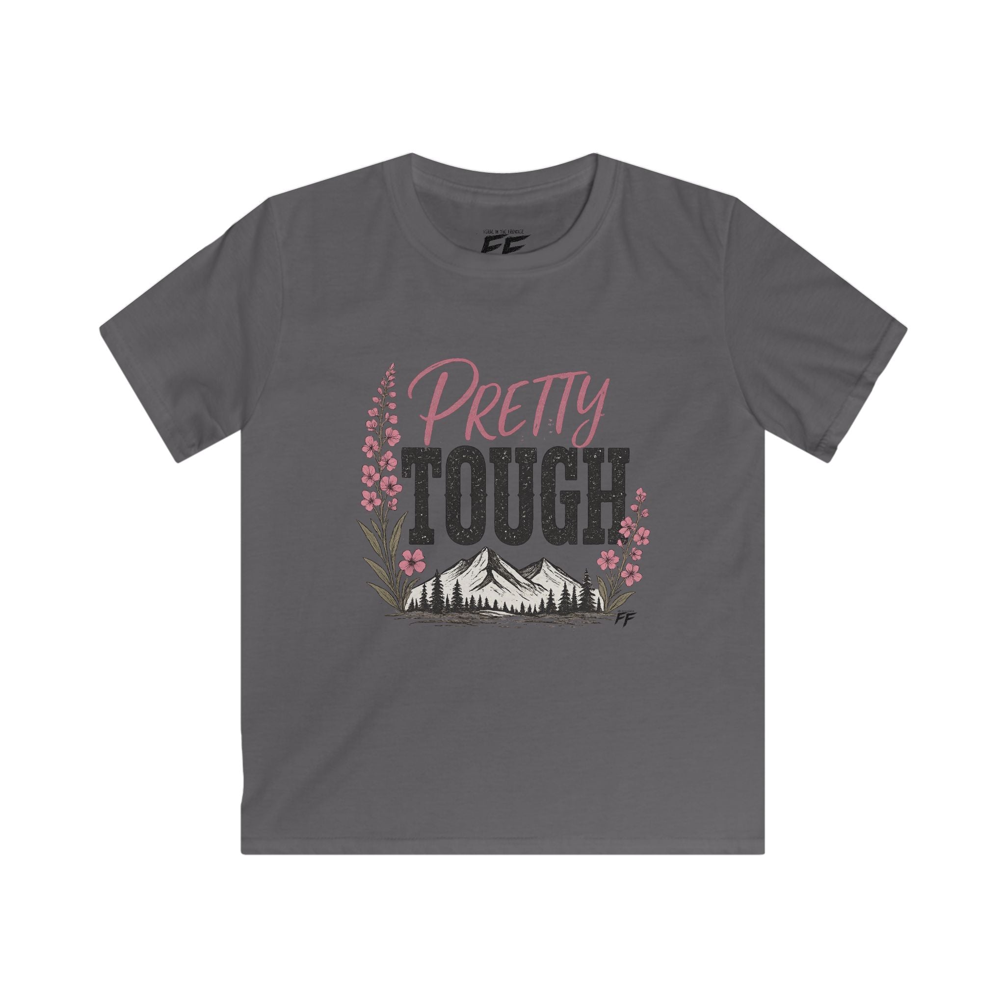 Pretty Tough Shirt for Girls | Feral in the Frontier Tee | Outdoor Kids Graphic Tee | Country Girl Shirt | Wild & Free Kids Shirt