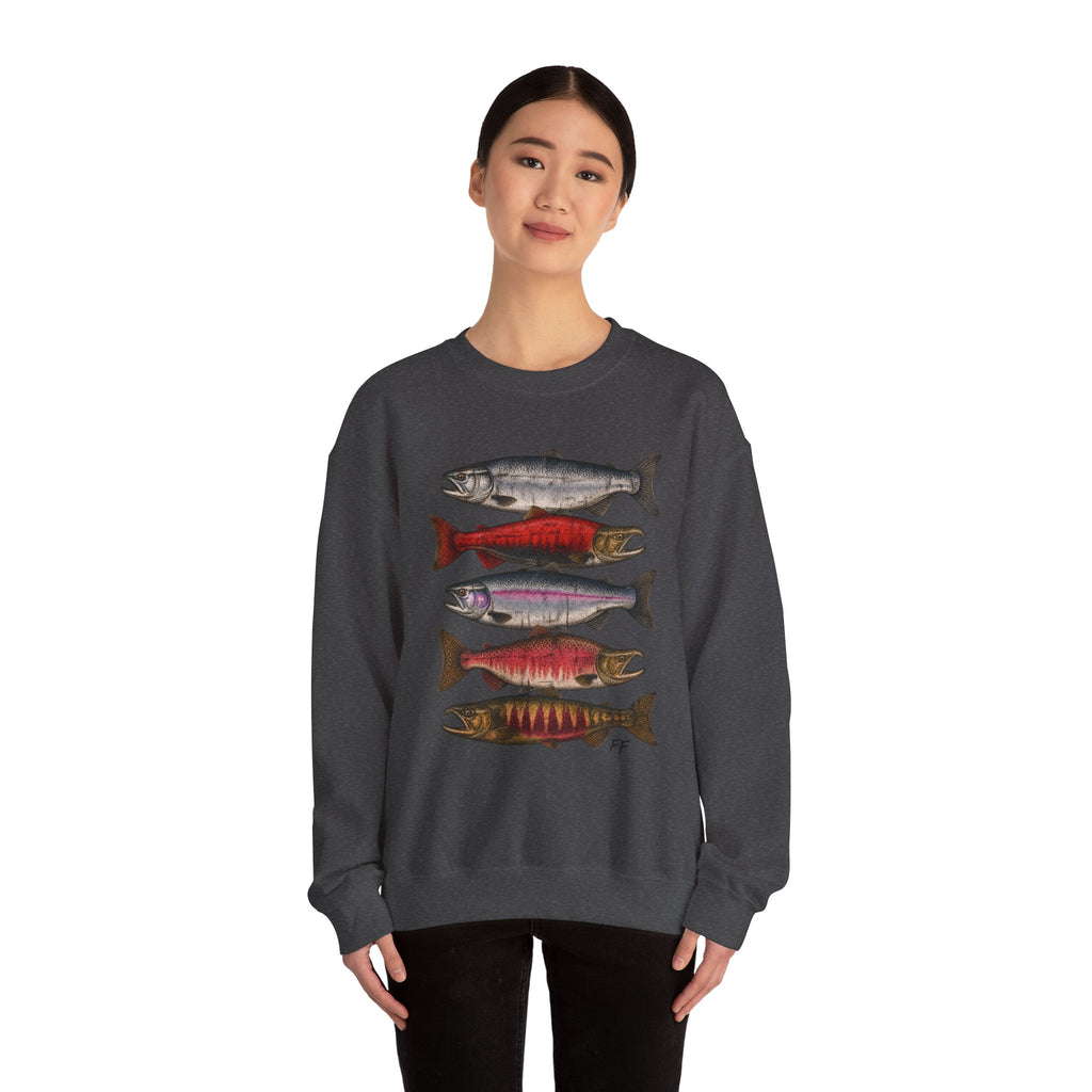 Wild salmon. Real grit. Crewneck Sweatshirt