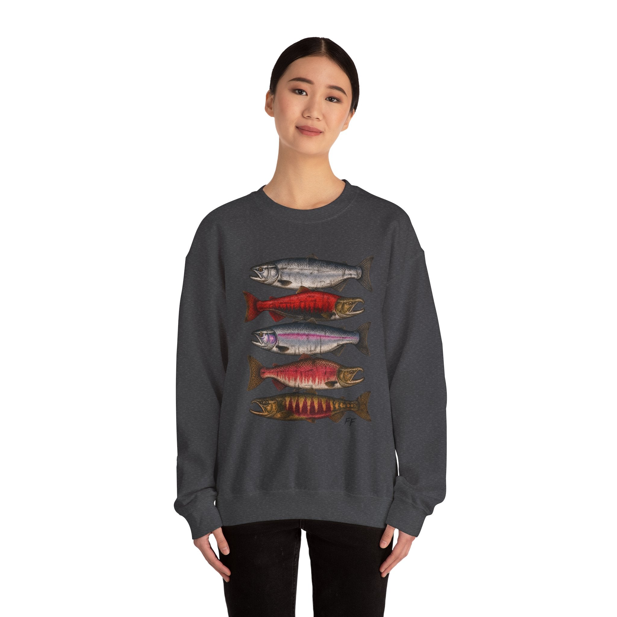Wild salmon. Real grit. Crewneck Sweatshirt