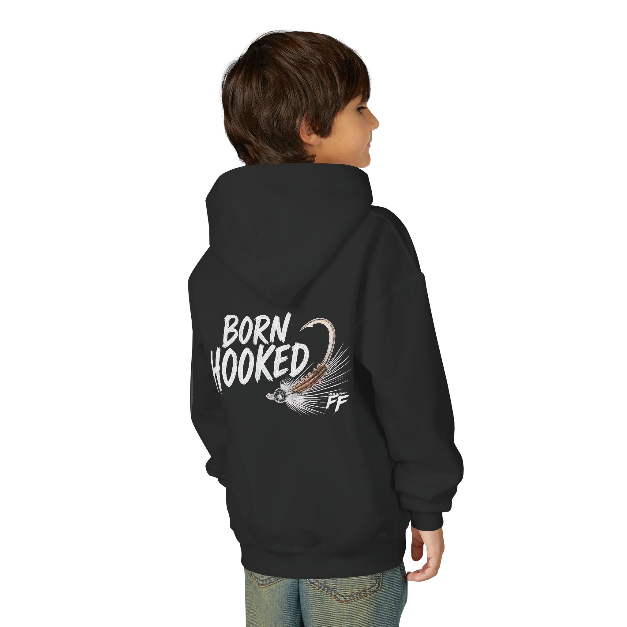 Born Hooked Kids Fishing Shirt | Alaska Salmon Tee | Outdoor Kids Shirt | River Life | Feral in the Frontier
