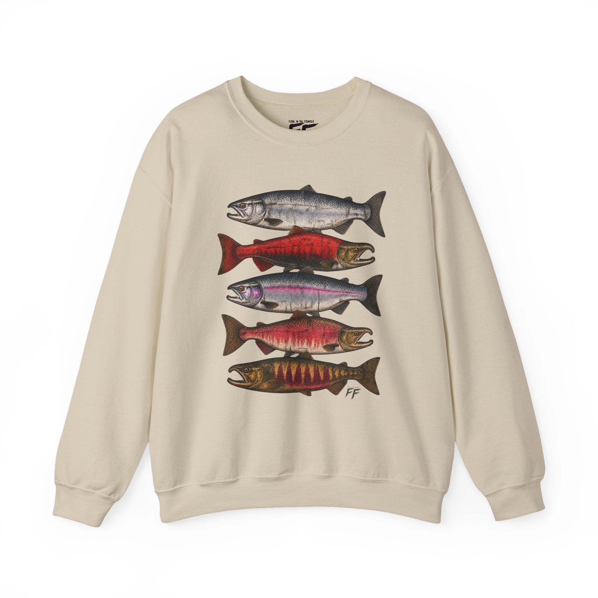 Wild salmon. Real grit. Crewneck Sweatshirt